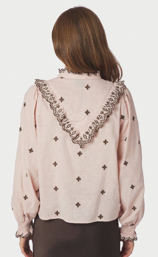 Neo Noir Bluse - Degas - Dusty Rose / Brown