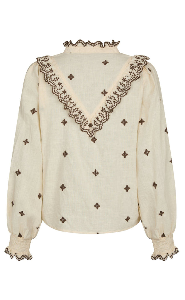 Neo Noir Bluse - Degas - Light Yellow / Brown