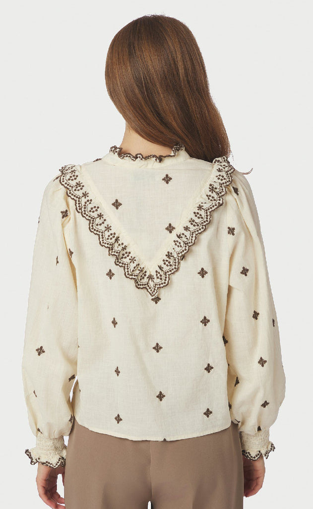 Neo Noir Bluse - Degas - Light Yellow / Brown