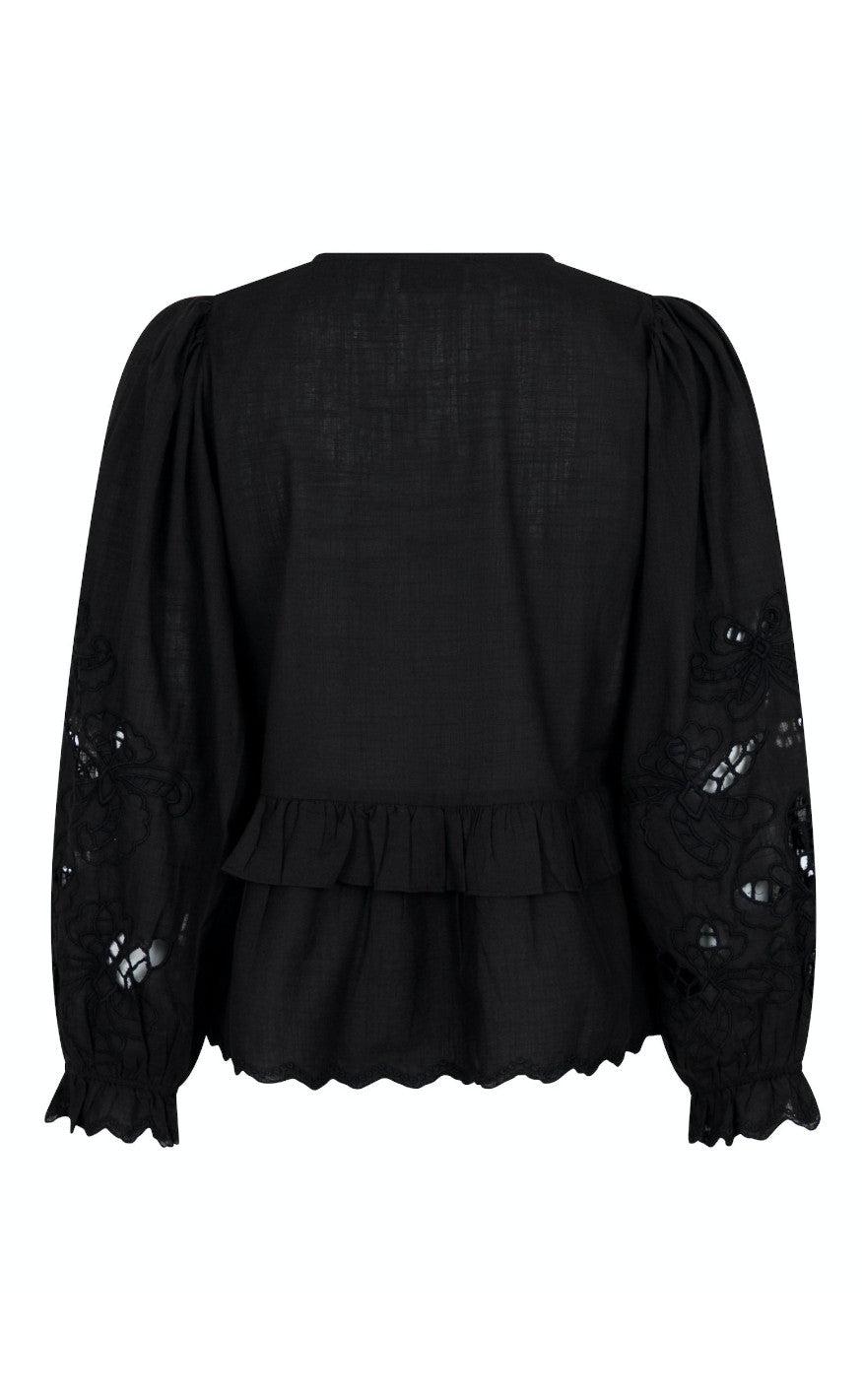 Neo Noir Bluse - Eden Embroidery - Black
