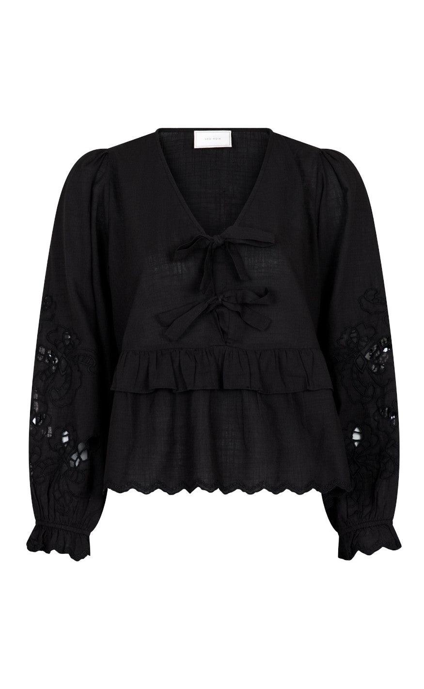 Neo Noir Bluse - Eden Embroidery - Black