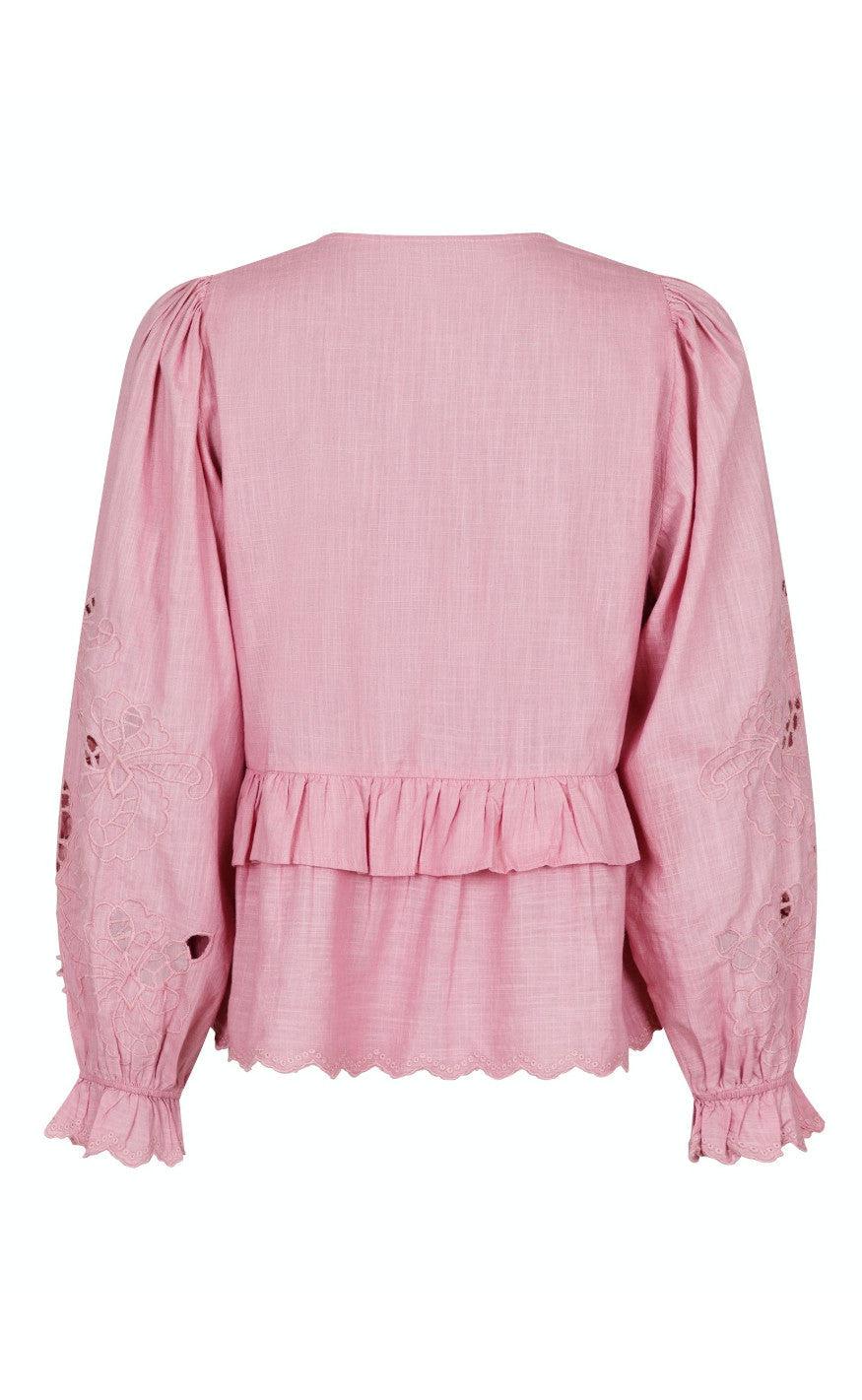 Neo Noir Bluse - Eden Embroidery - Powder