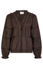 Neo Noir Bluse - Elfie - Dark Brown
