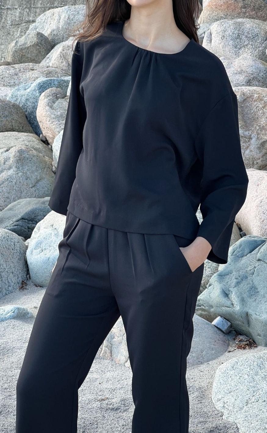 Neo Noir Bluse - Elio - Black