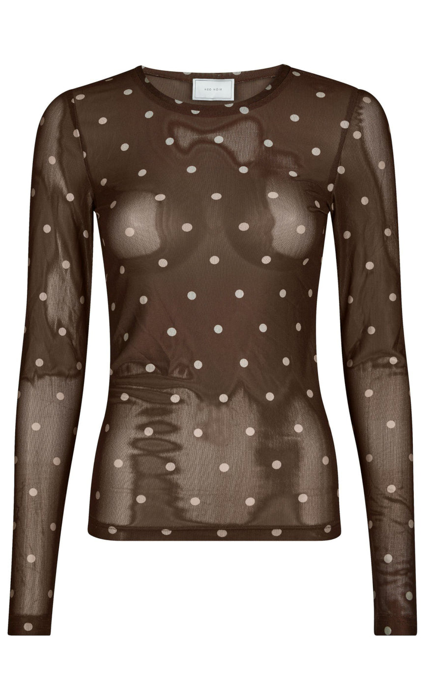 Neo Noir Bluse - Ella Dot - Brown