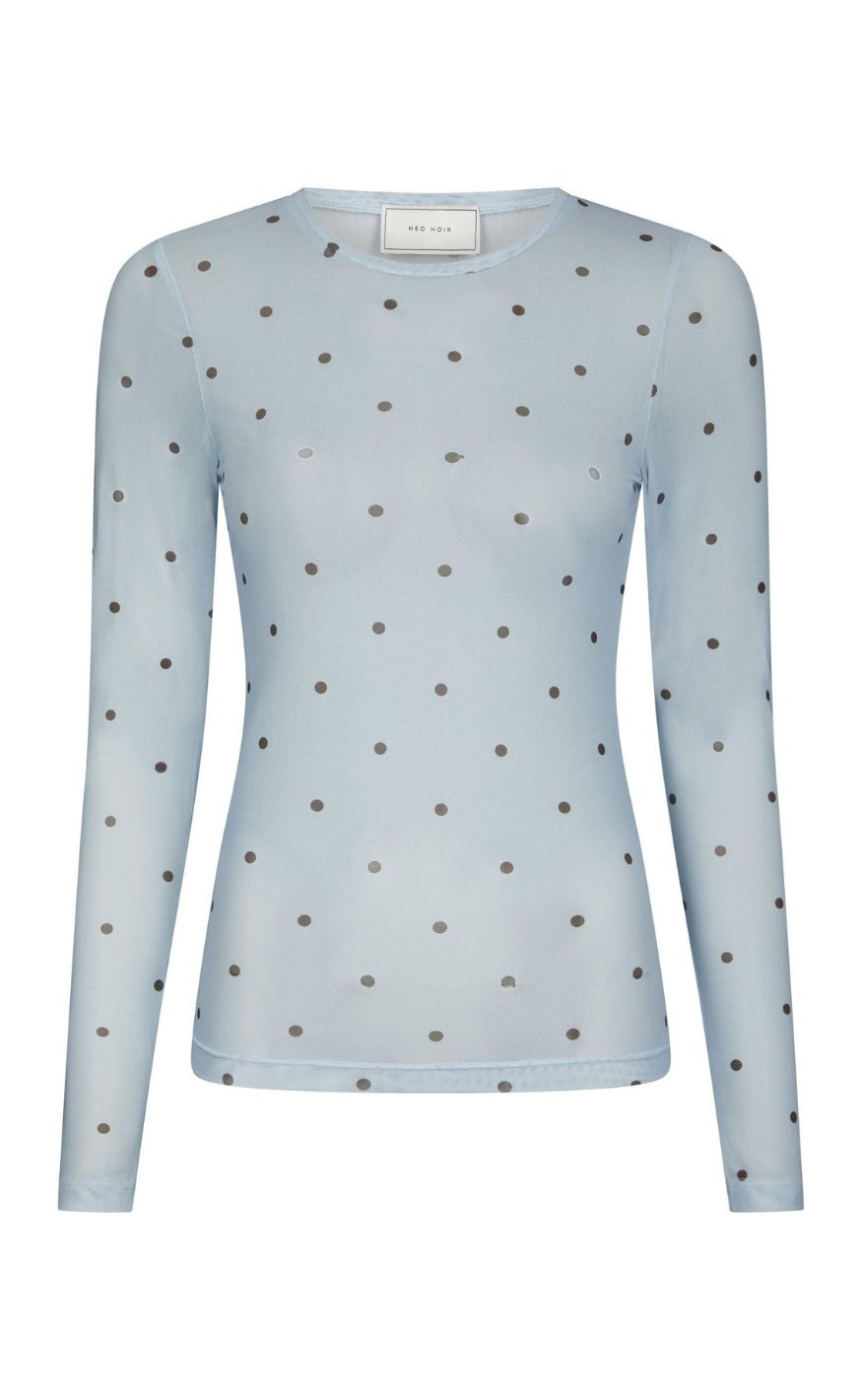 Neo Noir Bluse - Ella Space Dot - Light Blue