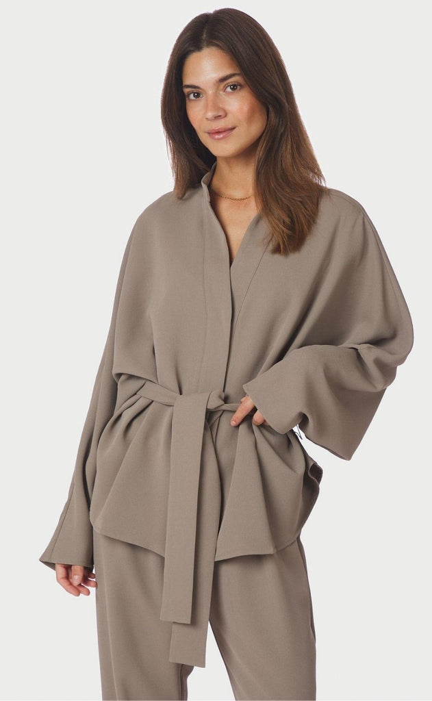 Neo Noir Bluse - Ellery Crepe - Taupe