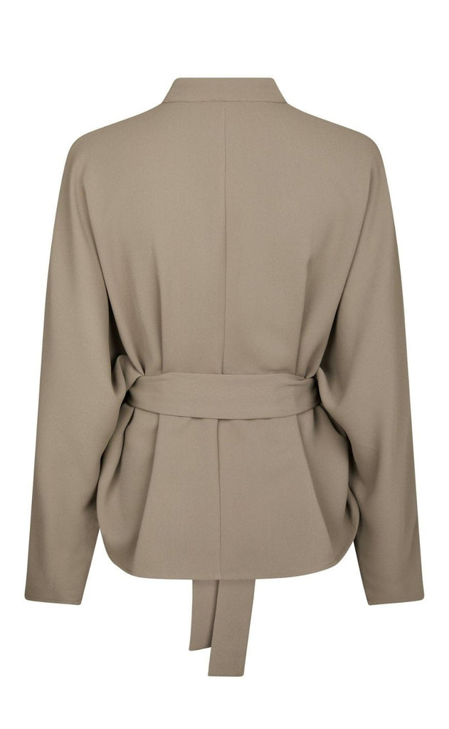 Neo Noir Bluse - Ellery Crepe - Taupe