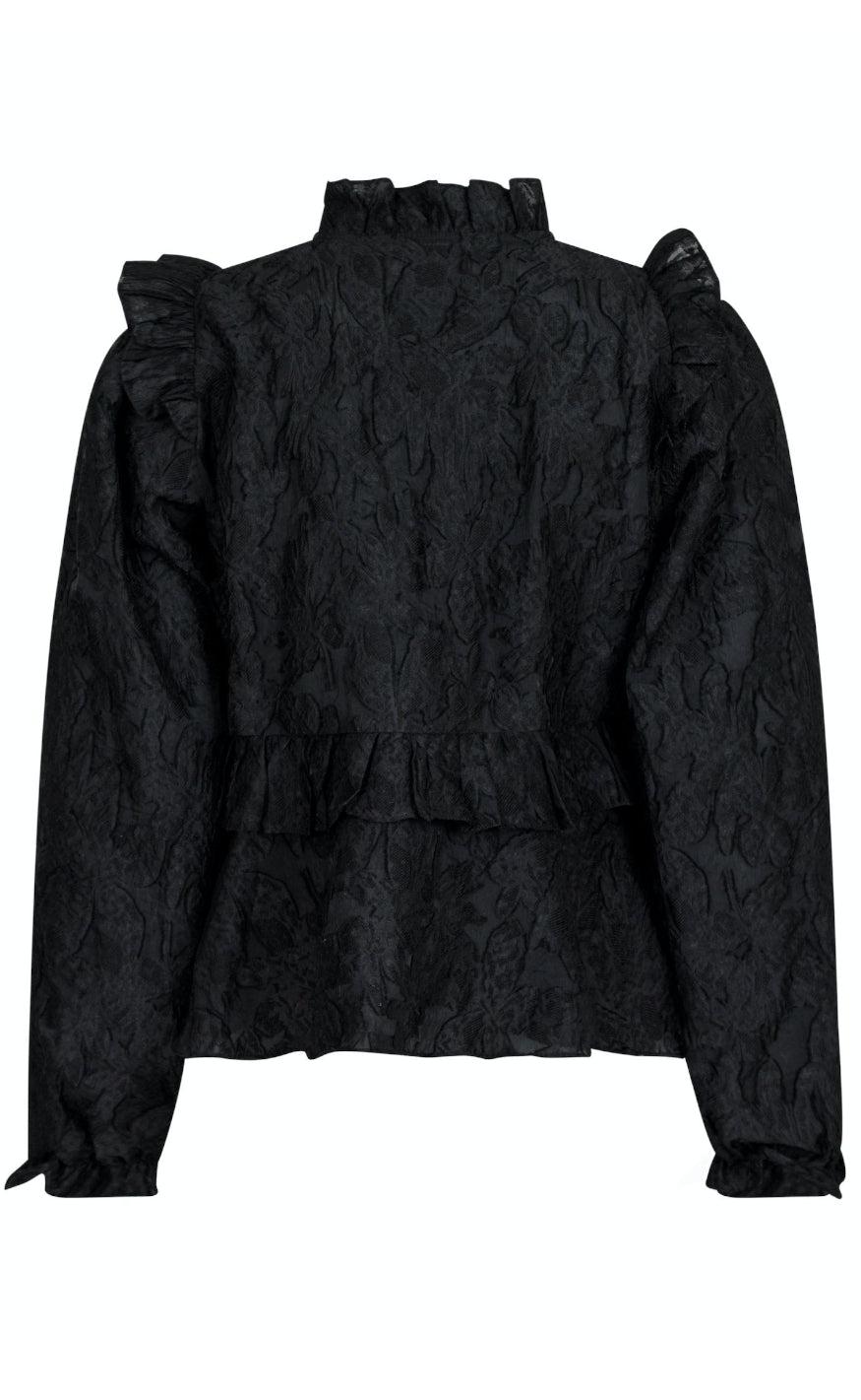 Neo Noir Bluse - Hawaii - Black