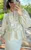 Neo Noir Bluse - Hawaii Stripe - Creme