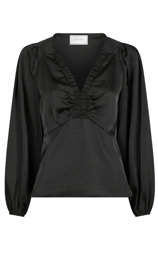 Neo Noir Bluse - Istana Heavy Sateen - Black