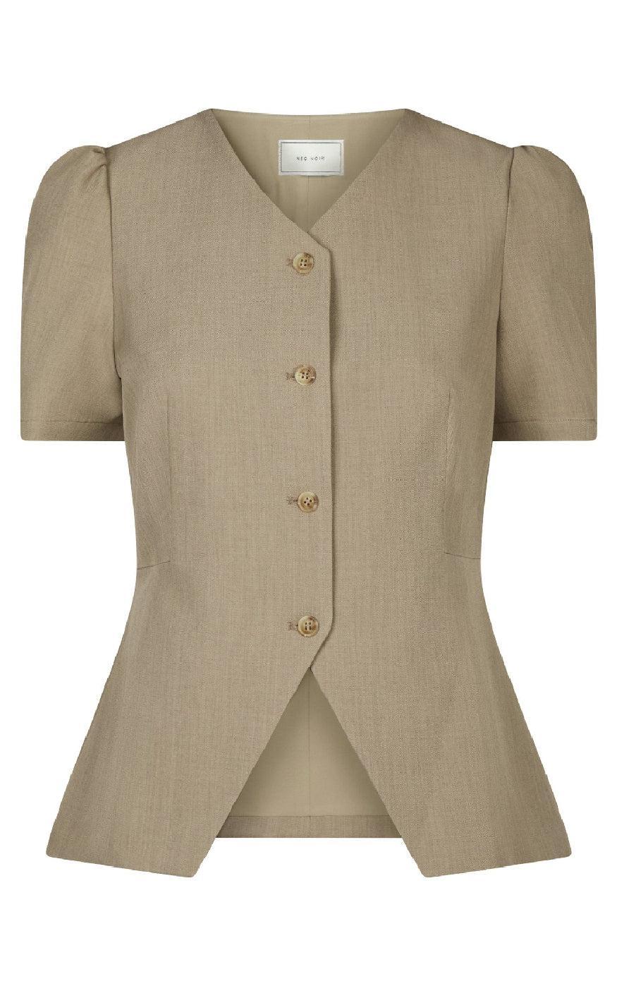Neo Noir Bluse - Jules - Dark Taupe