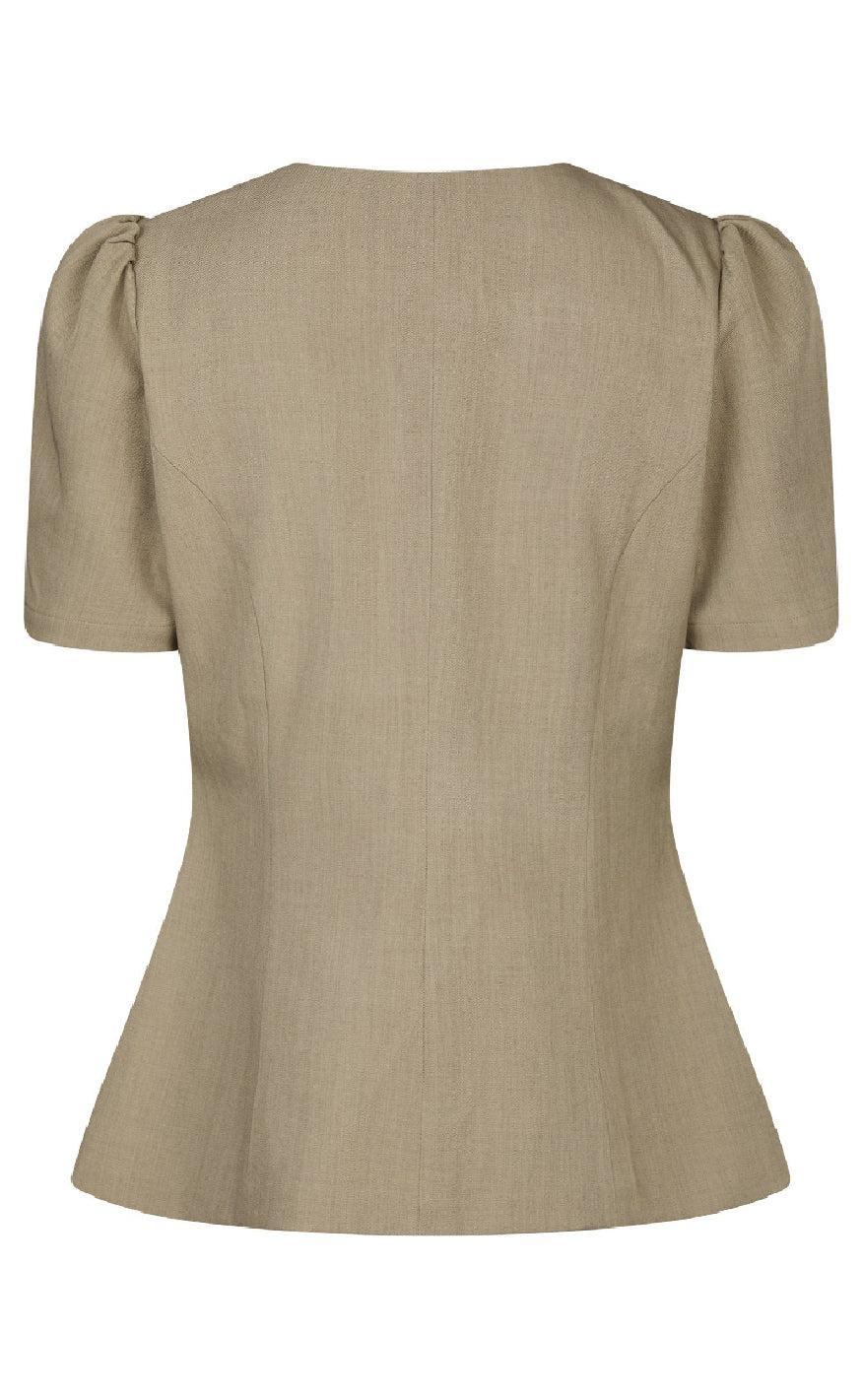 Neo Noir Bluse - Jules - Dark Taupe