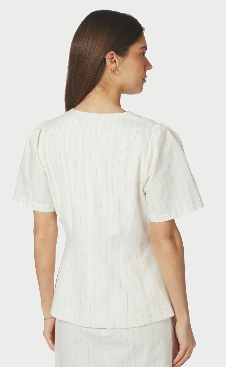 Neo Noir Bluse - Jules Summer - Taupe Stripe
