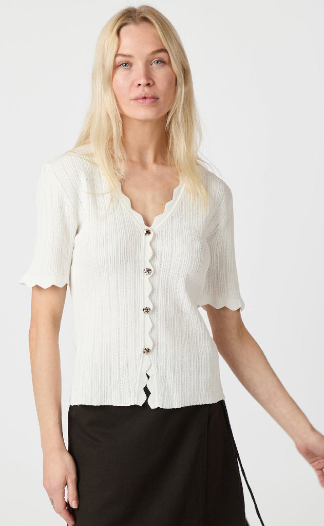 Neo Noir Bluse - Larifa Stitch - White