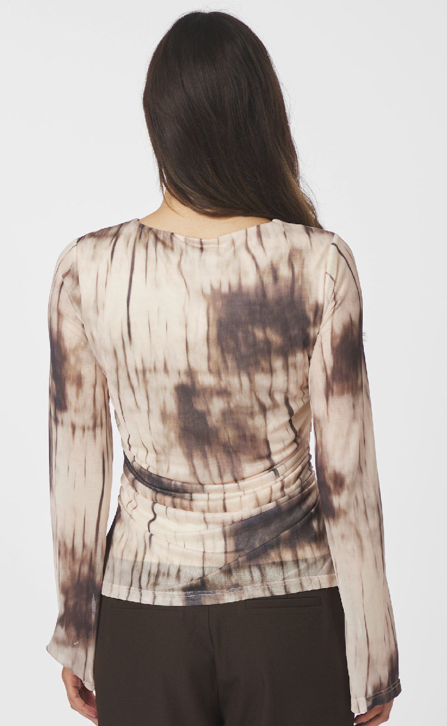 Neo Noir Bluse - Lenida - Dusty Brown