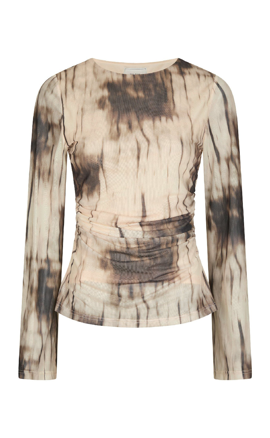 Neo Noir Bluse - Lenida - Dusty Brown