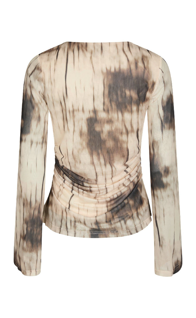 Neo Noir Bluse - Leninda - Dusty Brown