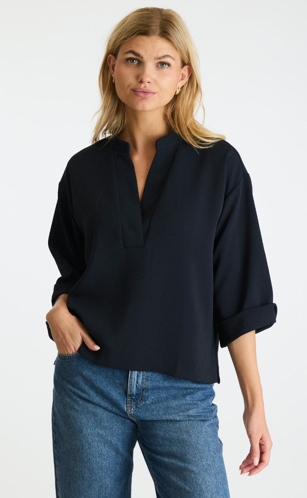 Neo Noir Bluse - Luma - Navy