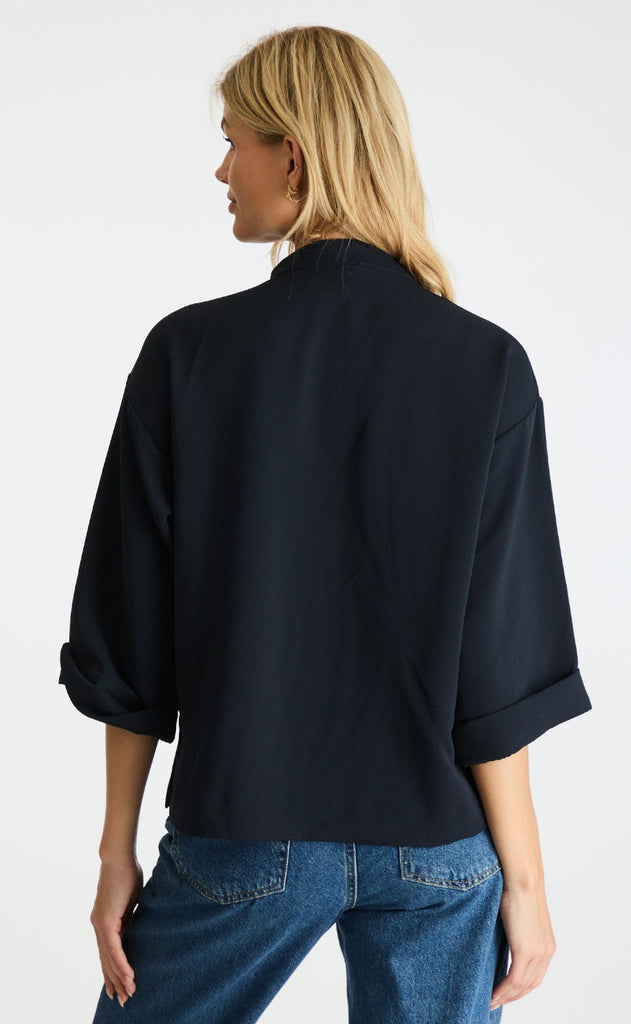 Neo Noir Bluse - Luma - Navy