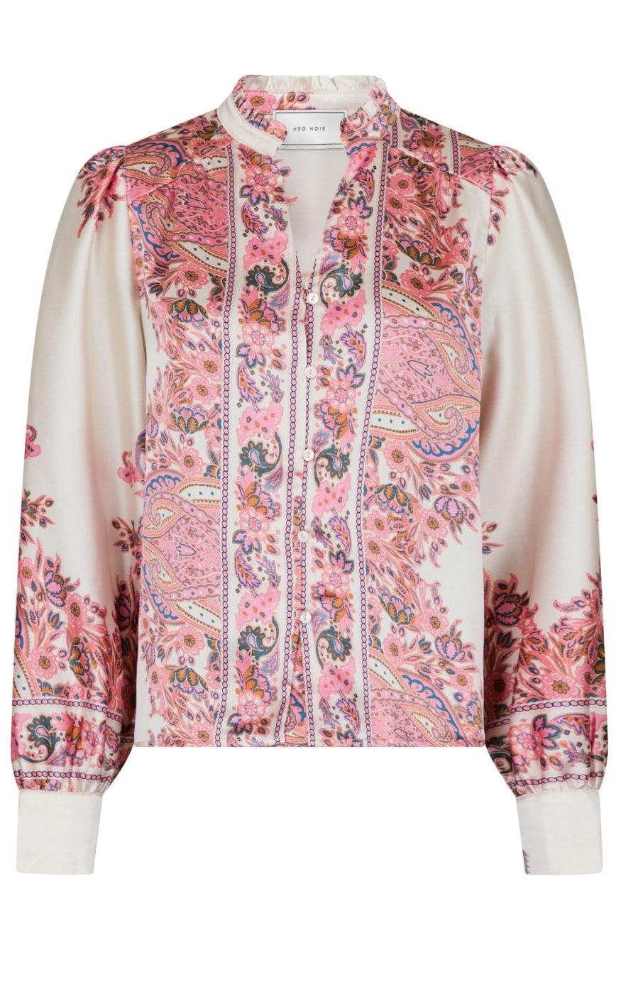Neo Noir Bluse - Massima Paisley - Light Pink
