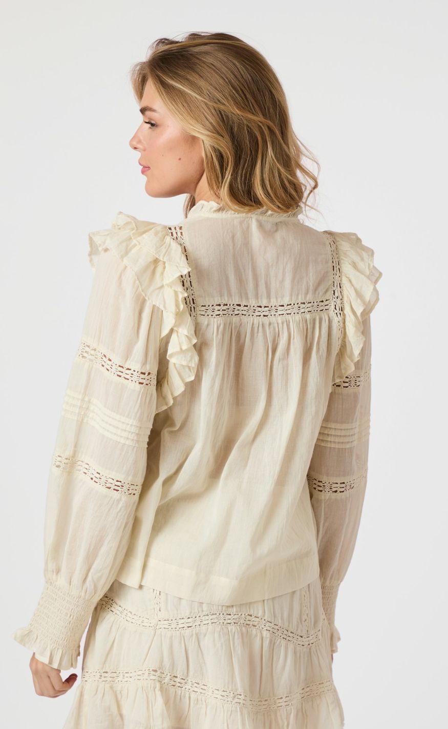 Neo Noir Bluse - Mauri S Voile - Light Yellow