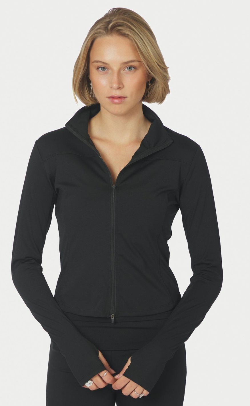 Neo Noir Bluse - Nolana Zip - Black