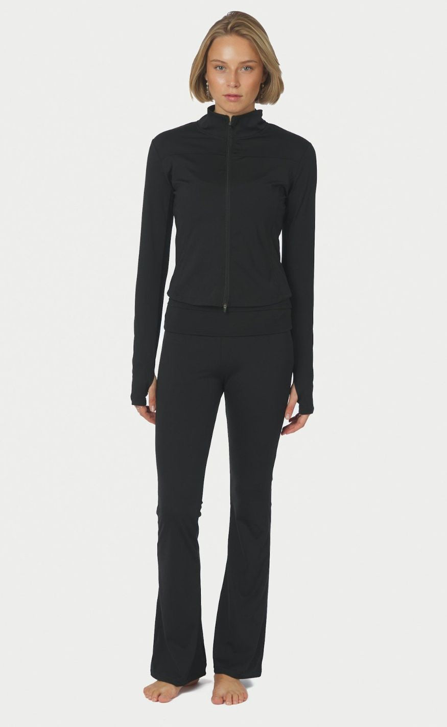 Neo Noir Bluse - Nolana Zip - Black