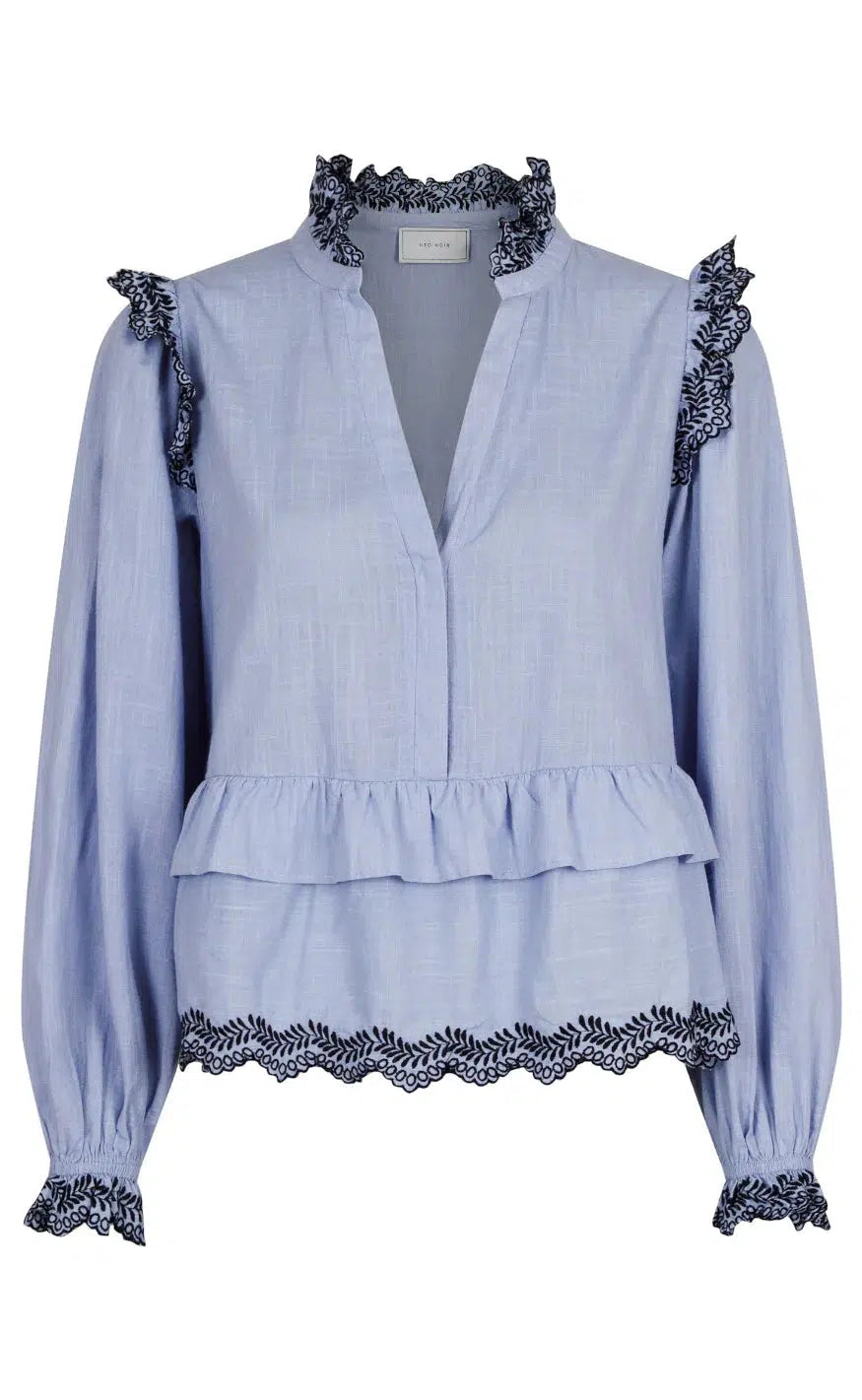 Neo Noir Bluse - Panama - Light Blue