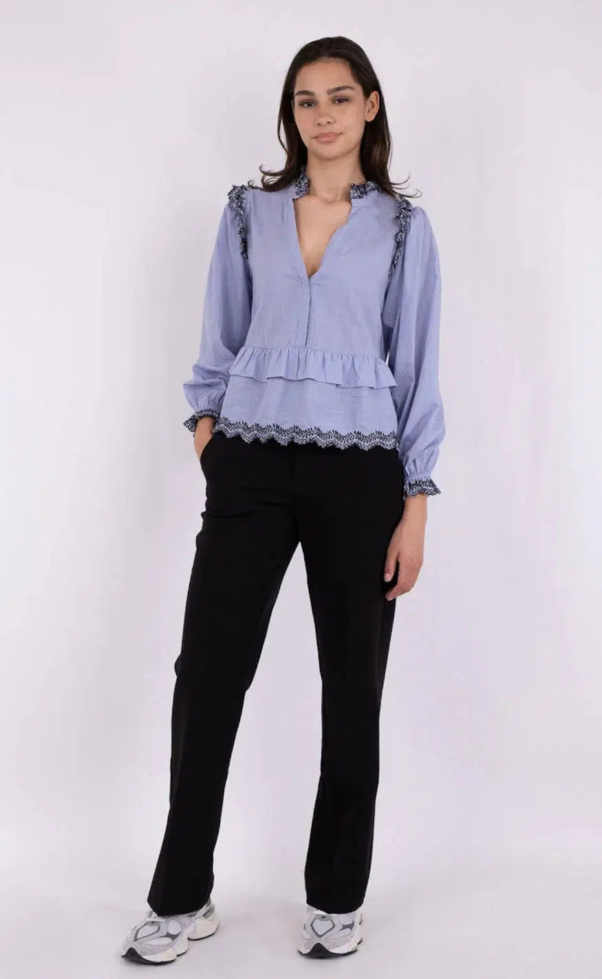 Neo Noir Bluse - Panama - Light Blue