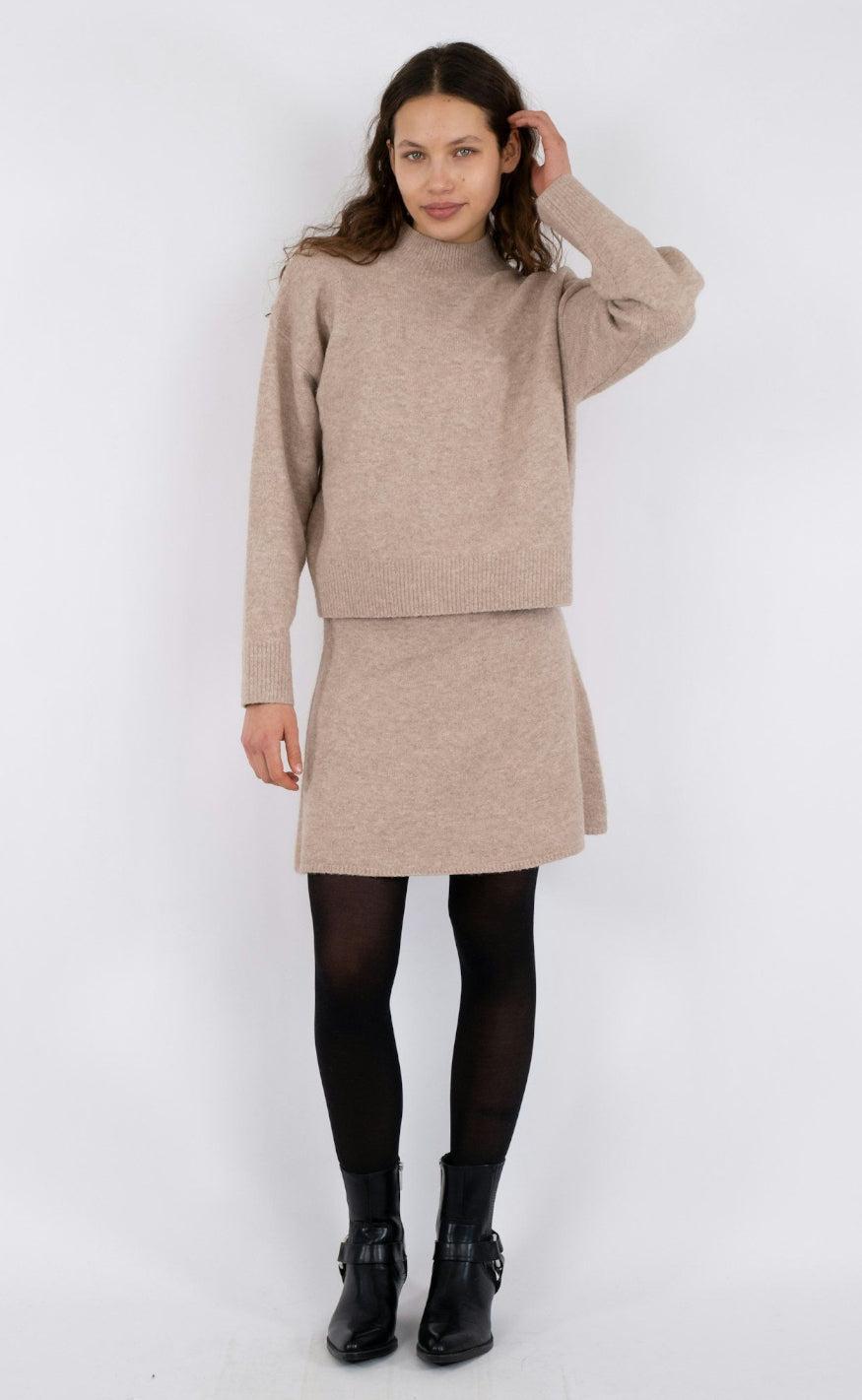 Neo Noir Bluse - Paulina - Sand Melange