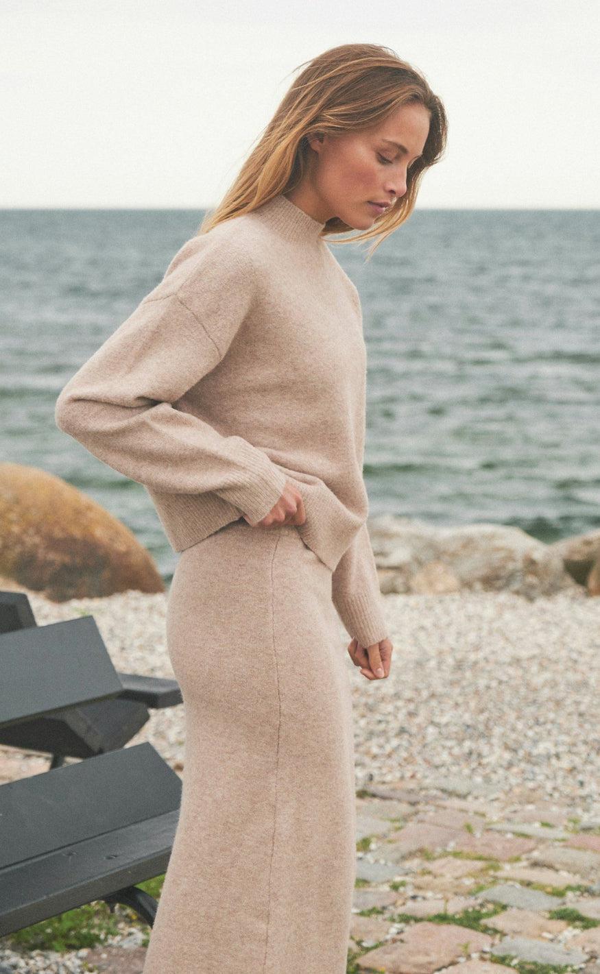 Neo Noir Bluse - Paulina - Sand Melange