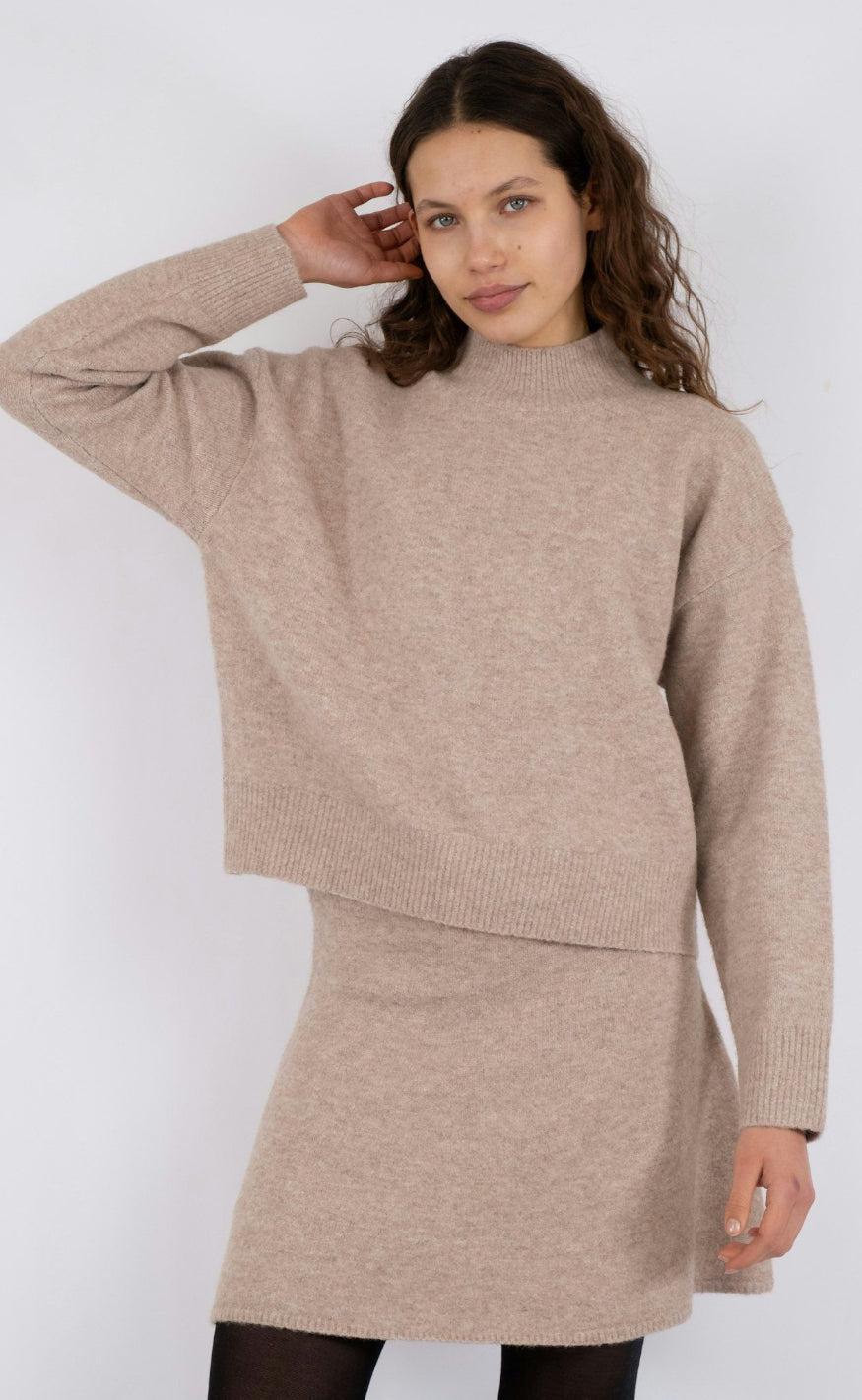 Neo Noir Bluse - Paulina - Sand Melange