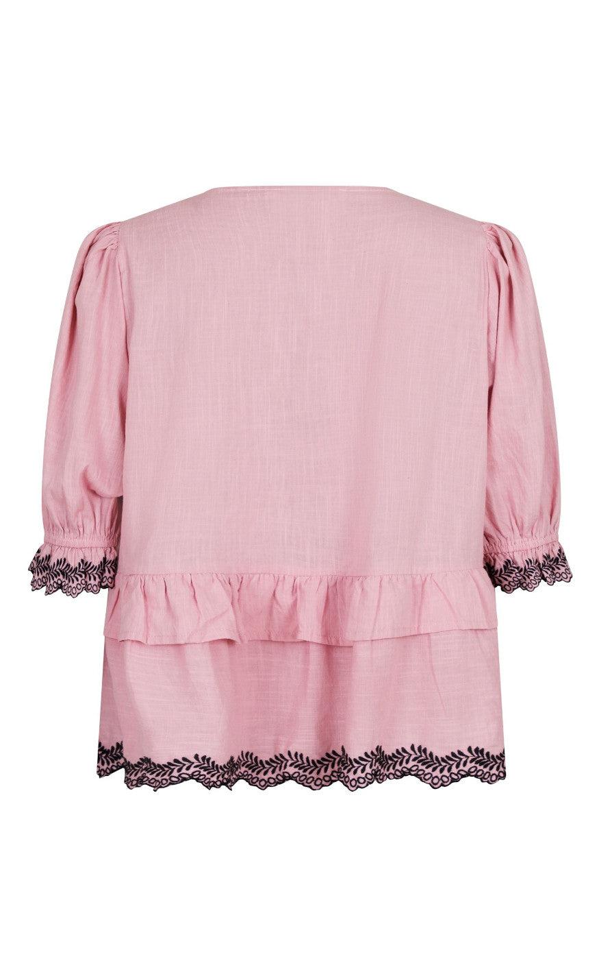 Neo Noir Bluse - Raya Embroidery - Powder