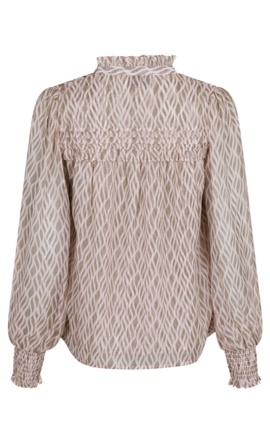 Neo Noir Bluse - Rhia Graphic - Powder