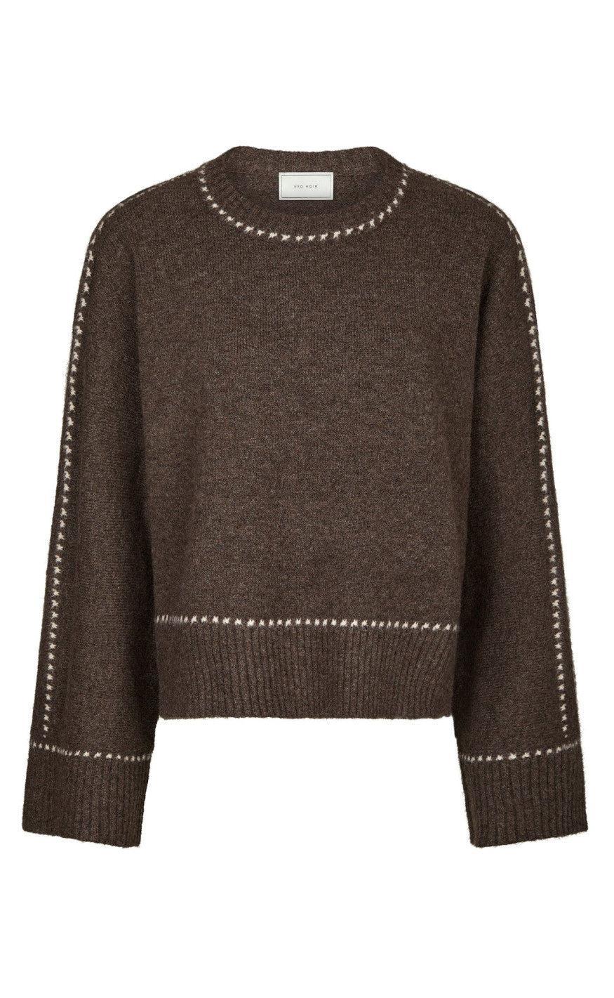 Neo Noir Bluse - Roeme - Brown Melange