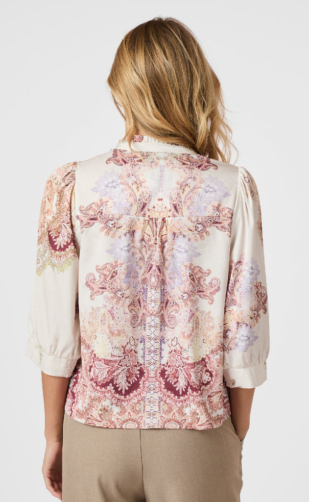 Neo Noir Bluse - Roselle Artist - Ivory