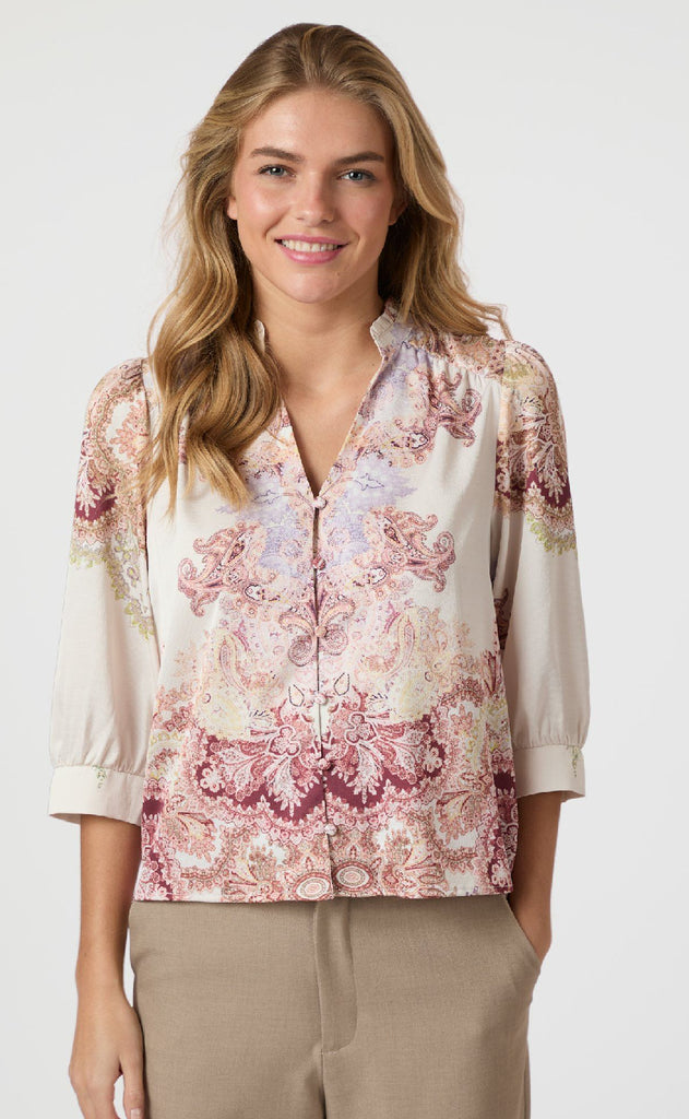 Neo Noir Bluse - Roselle Artist - Ivory