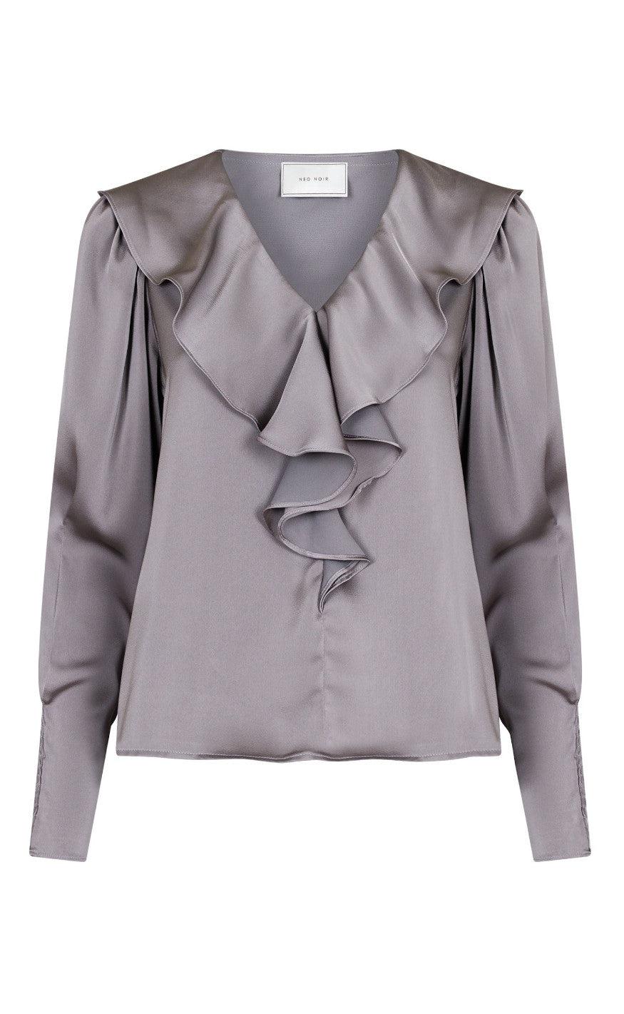 Neo Noir Bluse - Sandie Sateen - Grey