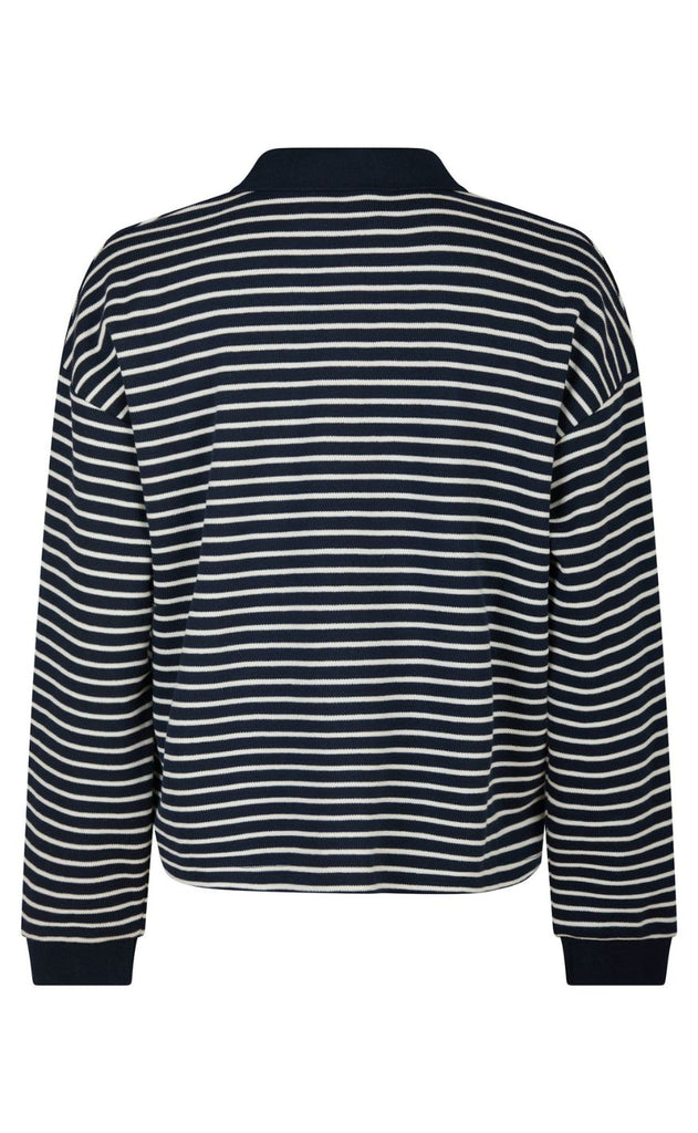 Neo Noir Bluse - Sara Stripe - Navy