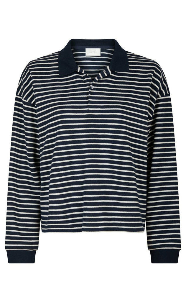 Neo Noir Bluse - Sara Stripe - Navy