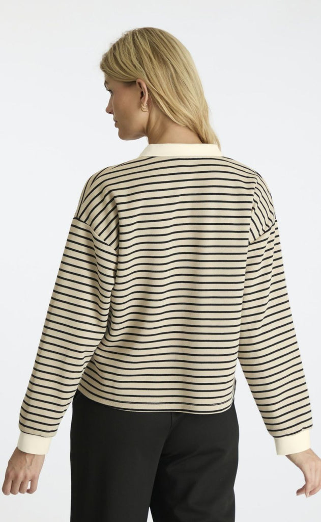 Neo Noir Bluse - Sara Stripe - Sand