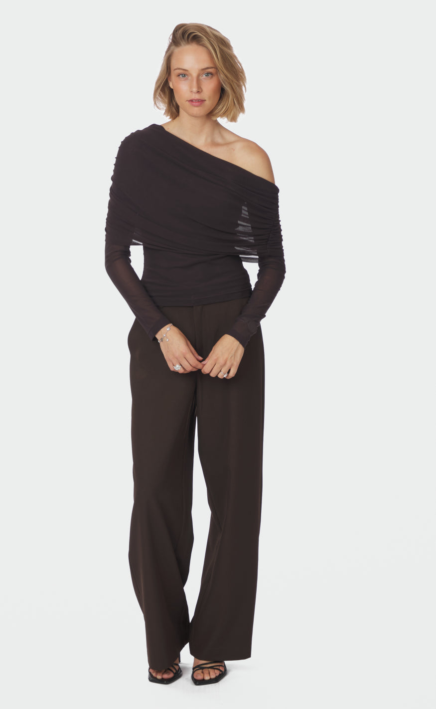 Neo Noir Bluse - Sarina - Brown