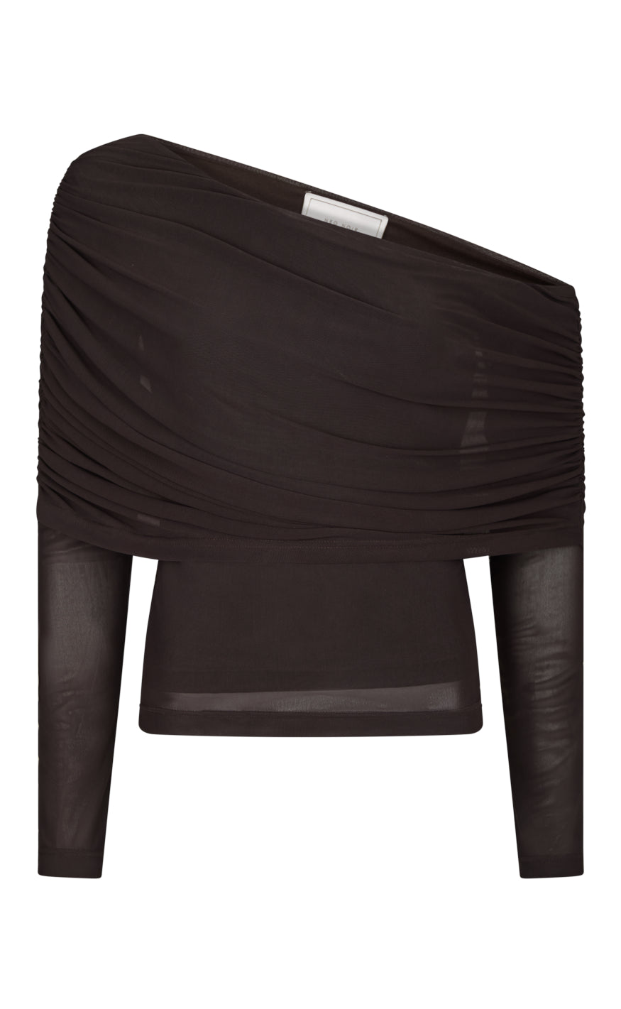 Neo Noir Bluse - Sarina - Brown