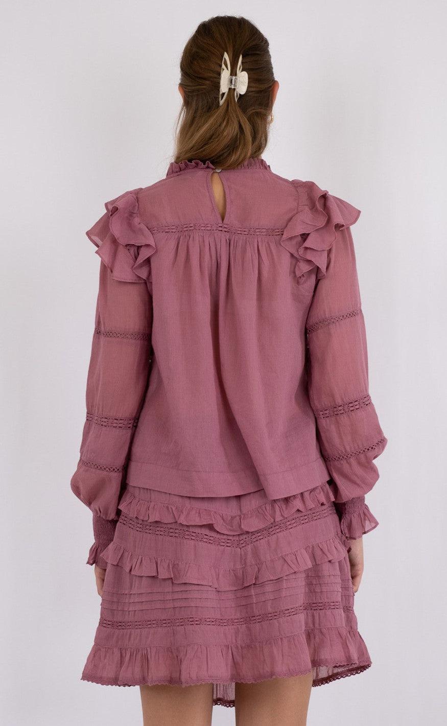 Neo Noir Bluse - Sarna - Evening Rose