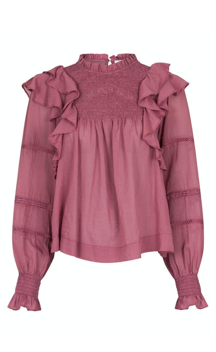 Neo Noir Bluse - Sarna - Evening Rose