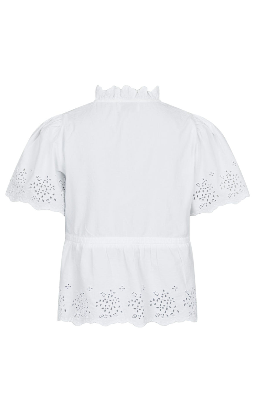 Neo Noir Bluse - Satsi Embroidery - White