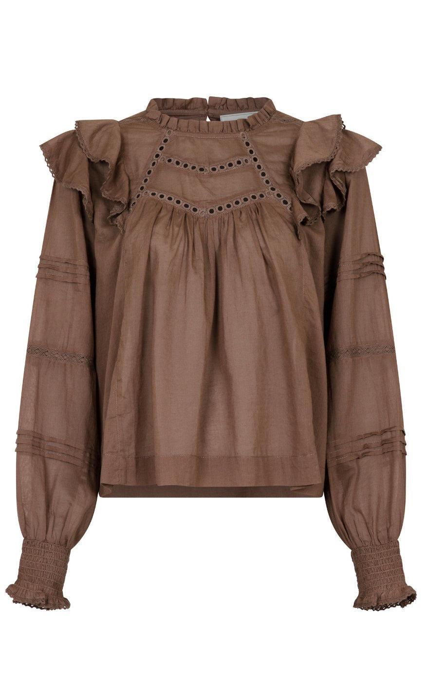 Neo Noir Bluse - Simkie S Voile - Light Brown