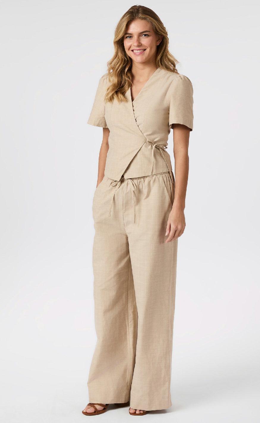 Neo Noir Bluse - Simoni Stripe - Sand