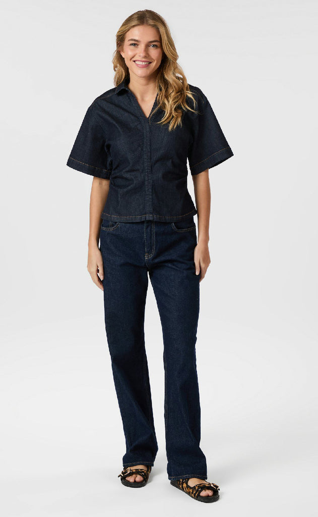 Neo Noir Bluse - Spenda - Dark Blue